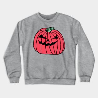 Big Red Halloween Horror Pumpkin Crewneck Sweatshirt